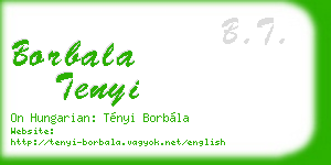 borbala tenyi business card