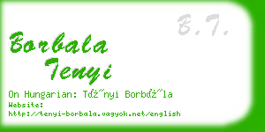 borbala tenyi business card